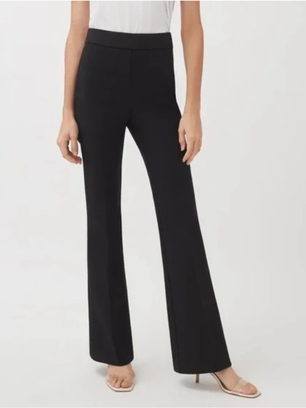 Cuyana Cotton Twill Flared Pants Black